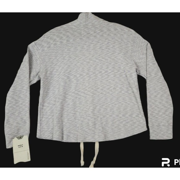 SP SILVER PLATE jeans Co. ~Size L~ White/Gray Striped Top Shirt Turtleneck NEW. - Picture 6 of 12